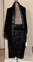 A.J. Bari Size 10 Black Silk Skirt and Valerie