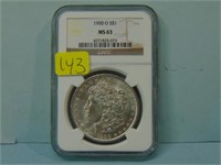 1900-O Morgan Silver Dollar - NGC Graded MS-63