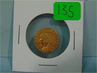 1912 Indian Head $2.50 Gold Coin