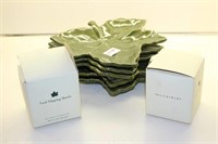 Pottery Barn Leaf Plates & Dipping Bowls