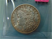 1890-S Morgan Silver Dollar - Toned AU/BU