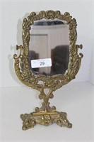 Ornate Metal Framed Dresser Mirror on