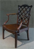 CHINESE CHIPPENDALE ARM CHAIR