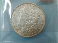 1887 Morgan Silver Dollar - AU