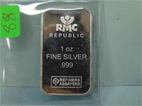 RMC Republic Silver Bullion Art Bar
