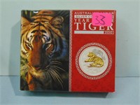 2010 Australian Year of the Tiger $1 Gilded Silver