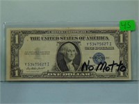 1935-F United States $1 Silver Certificate - No Mo