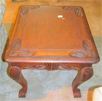 Carved top Side table