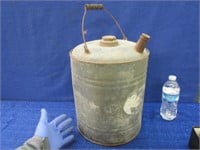 old galvanized 5-gallon fuel can (has both lids)