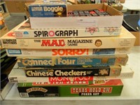 MANY BOARD GAMES-CONNECT FOUR, BOGGLE, SORRY
