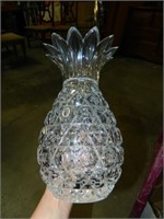 Shannon Crystal Pineapple Vase & 2 Palm Trees