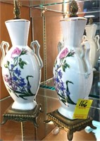 PAIR FRENCH MOUNTED VASES