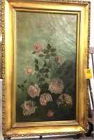 OIL ON CANVAS OF ROSES