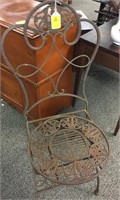 FOLDING WROUGHT IRON CHAIR