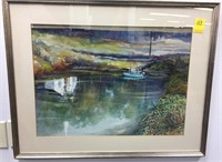 FRAMED WATERCOLOR BY HOWARD ARNOLD
