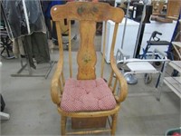 1800's Adult Potty Chair Stencil Back