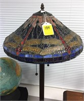 TIFFANY STYLE DRAGONFLY FLOOR LAMP