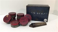 VINTAGE SPICE BOX AND CONTENTS