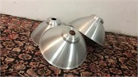 3 METAL COMMERCIAL LAMPSHADES