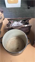 Gladstone Bag and Enamel Pot