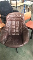 Leather Swivel Chair and 2 x seats