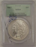 MORGAN SILVER DOLLAR 1887 MS64