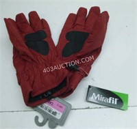 Auclair Mirafil Red Gloves Size Large