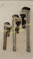 Rigid 10", 14" & 18" Aluminum Pipe Wrench Set