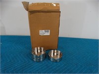 New in Box Stainless Steel Stacking Ashtrays - 24