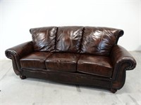 Leather Look 3 Seater Sofa