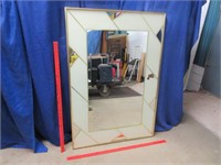 large 1980's wall mirror - 31in x 45in