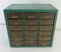 Vintage Eveready Parts Sorter With Contents
