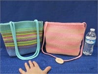 2 stone mountain purses: teal & pink