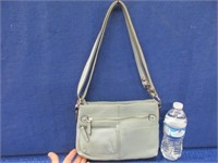 tignanello light blue leather purse
