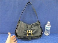 makowsky black leather purse