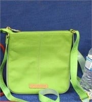 tommy hilfiger lime green leather purse