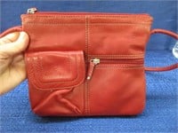 tignanello red leather purse