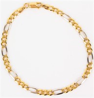 Jewelry 14kt Yellow & White Gold Chain Bracelet