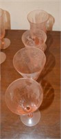 4 FINE CRYSTAL ICED TEA SHERBERT GLASSES