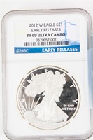Coin 2012 W American Silver Eagle Proof Certified