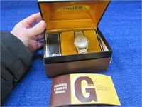gruen men's wrist watch auto 25 jewel with box