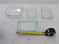 (4) Pc Lot of Clear Pyrex Baking Dishes