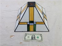 Slag Glass Lamp Shade  12" Square x 7" tall