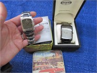 2 used fossil men's wrist watches in boxes