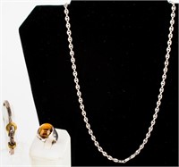 Jewelry Sterling Silver Bracelet, Necklace & Ring