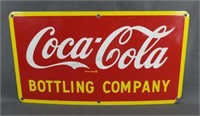 c.1940 Coca Cola Bottling Company Porcelain Sign
