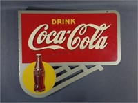 1940's Coca Cola 2 Sided Advertising Flange Sign