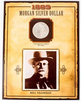 Coin 1889 Bill Tilghman Morgan Silver Dollar