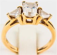 Jewelry 14kt Yellow Gold CZ Engagement Ring