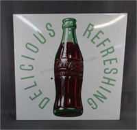 c.1950 Coca Cola White Porcelain Display Sign